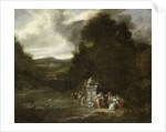 Party in Wooded Landscape by Anonymous