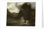 Party in Wooded Landscape by Anonymous