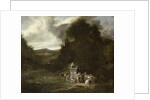 Party in Wooded Landscape by Anonymous