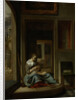 Girl Peeling an Apple by Cornelis Bisschop