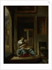 Girl Peeling an Apple by Cornelis Bisschop