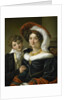 Portrait of Rudolphina Wilhelmina Elizabeth de Sturler, second Wife of Count Johannes van den Bosch with their Son Richard Leeuwenhart by Cornelis Kruseman