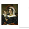 Portrait of Rudolphina Wilhelmina Elizabeth de Sturler, second Wife of Count Johannes van den Bosch with their Son Richard Leeuwenhart by Cornelis Kruseman