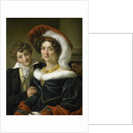 Portrait of Rudolphina Wilhelmina Elizabeth de Sturler, second Wife of Count Johannes van den Bosch with their Son Richard Leeuwenhart by Cornelis Kruseman