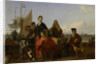 The Bakhuysen (Backhuysen) and de Hooghe Families at a Meal on the Mosselsteiger on Het IJ in Amsterdam, The Netherlands by Ludolf Bakhuysen