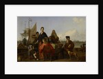 The Bakhuysen (Backhuysen) and de Hooghe Families at a Meal on the Mosselsteiger on Het IJ in Amsterdam, The Netherlands by Ludolf Bakhuysen