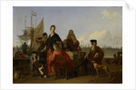 The Bakhuysen (Backhuysen) and de Hooghe Families at a Meal on the Mosselsteiger on Het IJ in Amsterdam, The Netherlands by Ludolf Bakhuysen