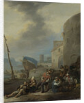 Italian Harbor, Italy by Johannes Lingelbach