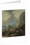 Italian Harbor, Italy by Johannes Lingelbach