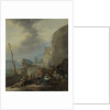 Italian Harbor, Italy by Johannes Lingelbach