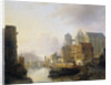 Fantasy View of a City on a River with the Aachen Cathedral by Kasparus Karsen