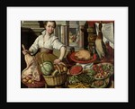 Kitchen Piece, with Jesus in the House of Martha and Mary in the background by Anonymous