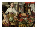 Kitchen Piece, with Jesus in the House of Martha and Mary in the background by Anonymous