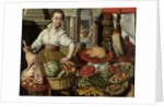 Kitchen Piece, with Jesus in the House of Martha and Mary in the background by Anonymous