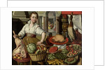 Kitchen Piece, with Jesus in the House of Martha and Mary in the background by Anonymous