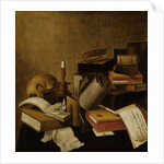 Vanitas Still Life with Books by Anonymous