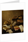 Vanitas Still Life with Books by Anonymous