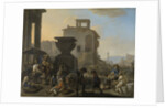 Italian Marketplace with a Quack Dentist by Johannes Lingelbach