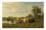Cows in a Meadow by Gerard Bilders