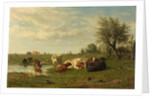 Cows in a Meadow by Gerard Bilders