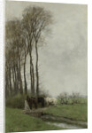Horses at the gate by Anton Mauve