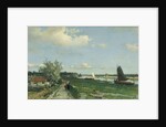 The Trekvliet Shipping Canal near Rijswijk, known as the View near the Geest Bridge, The Netherlands by Johan Hendrik Weissenbruch