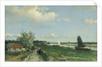 The Trekvliet Shipping Canal near Rijswijk, known as the View near the Geest Bridge, The Netherlands by Johan Hendrik Weissenbruch