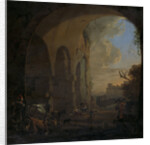 Shepherds with their Animals under an Arch of the Colosseum in Rome by Jan Asselijn