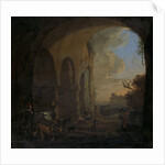 Shepherds with their Animals under an Arch of the Colosseum in Rome by Jan Asselijn