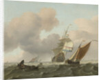 Rough Sea with Ships by Ludolf Bakhuysen