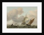 Rough Sea with Ships by Ludolf Bakhuysen