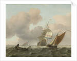 Rough Sea with Ships by Ludolf Bakhuysen