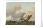 Rough Sea with Ships by Ludolf Bakhuysen