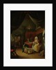 Triptych with an Allegory of Art Education, central panel, The Lying-in Room (A Mother Nursing her Child), a Dentist in the background by Willem Joseph Laquy