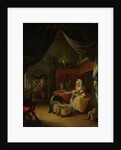 Triptych with an Allegory of Art Education, central panel, The Lying-in Room (A Mother Nursing her Child), a Dentist in the background by Willem Joseph Laquy