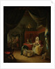 Triptych with an Allegory of Art Education, central panel, The Lying-in Room (A Mother Nursing her Child), a Dentist in the background by Willem Joseph Laquy