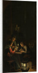 Triptych with an Allegory of Art Education, left panel, Night School by Willem Joseph Laquy