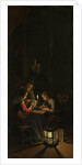 Triptych with an Allegory of Art Education, left panel, Night School by Willem Joseph Laquy