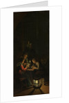 Triptych with an Allegory of Art Education, left panel, Night School by Willem Joseph Laquy