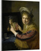 Girl at the mirror by Paulus Moreelse