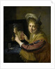 Girl at the mirror by Paulus Moreelse