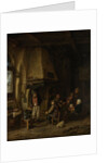 The Skaters, Peasants in an Interior by Adriaen van Ostade