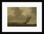 Fishing boat with the wind in the sails by Pieter Mulier I