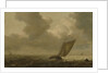 Fishing boat with the wind in the sails by Pieter Mulier I