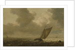 Fishing boat with the wind in the sails by Pieter Mulier I