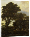 Forest landscape with lean-to by Roelant Roghman