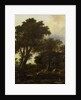 Forest landscape with lean-to by Roelant Roghman