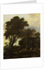 Forest landscape with lean-to by Roelant Roghman