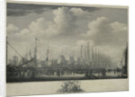 Manning the Fleet in the Harbor of Flushing, 1804, Engel Hoogerheyden by Jacob Schwartzenbach