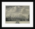 Manning the Fleet in the Harbor of Flushing, 1804, Engel Hoogerheyden by Jacob Schwartzenbach